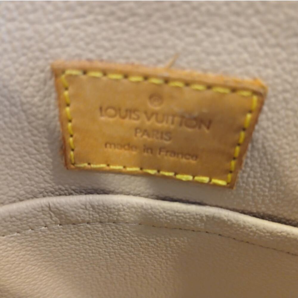 3PC LOUIS VUITTON Authentic Monogram Sac Plat Bag Dust Bag/ Key Fob INCLUDES COA - Picture 2 of 16